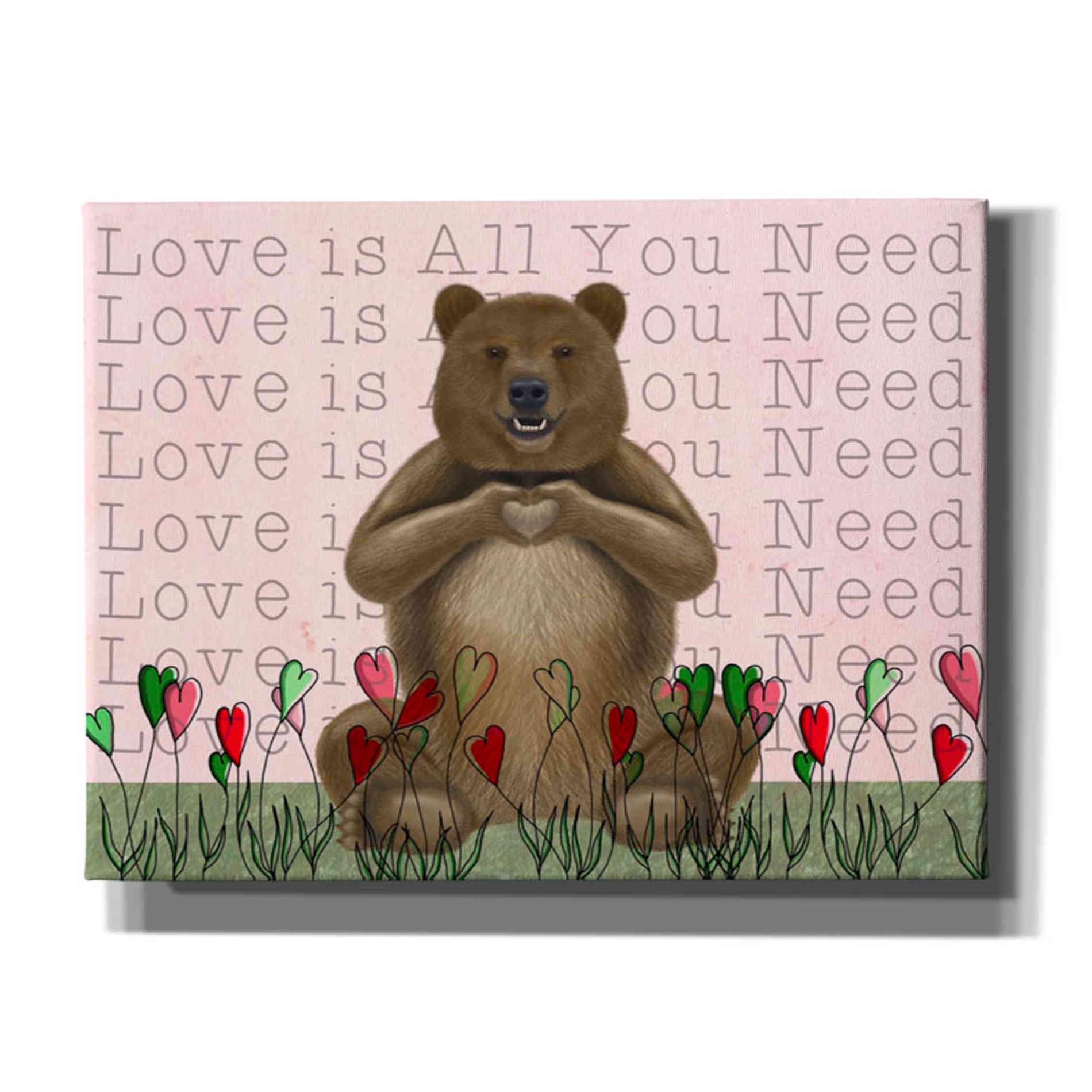 'Love is in the Air Collection A' by Fab Funky Giclee Canvas Wall Art