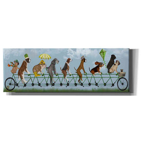 'Mutley Crew on Tandem' by Fab Funky Canvas Wall Art