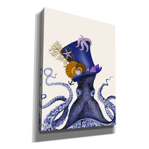 Image of 'Octopus Nautical Hat' by Fab Funky Giclee Canvas Wall Art