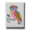 'Rainbow Splash Owl' by Fab Funky Giclee Canvas Wall Art