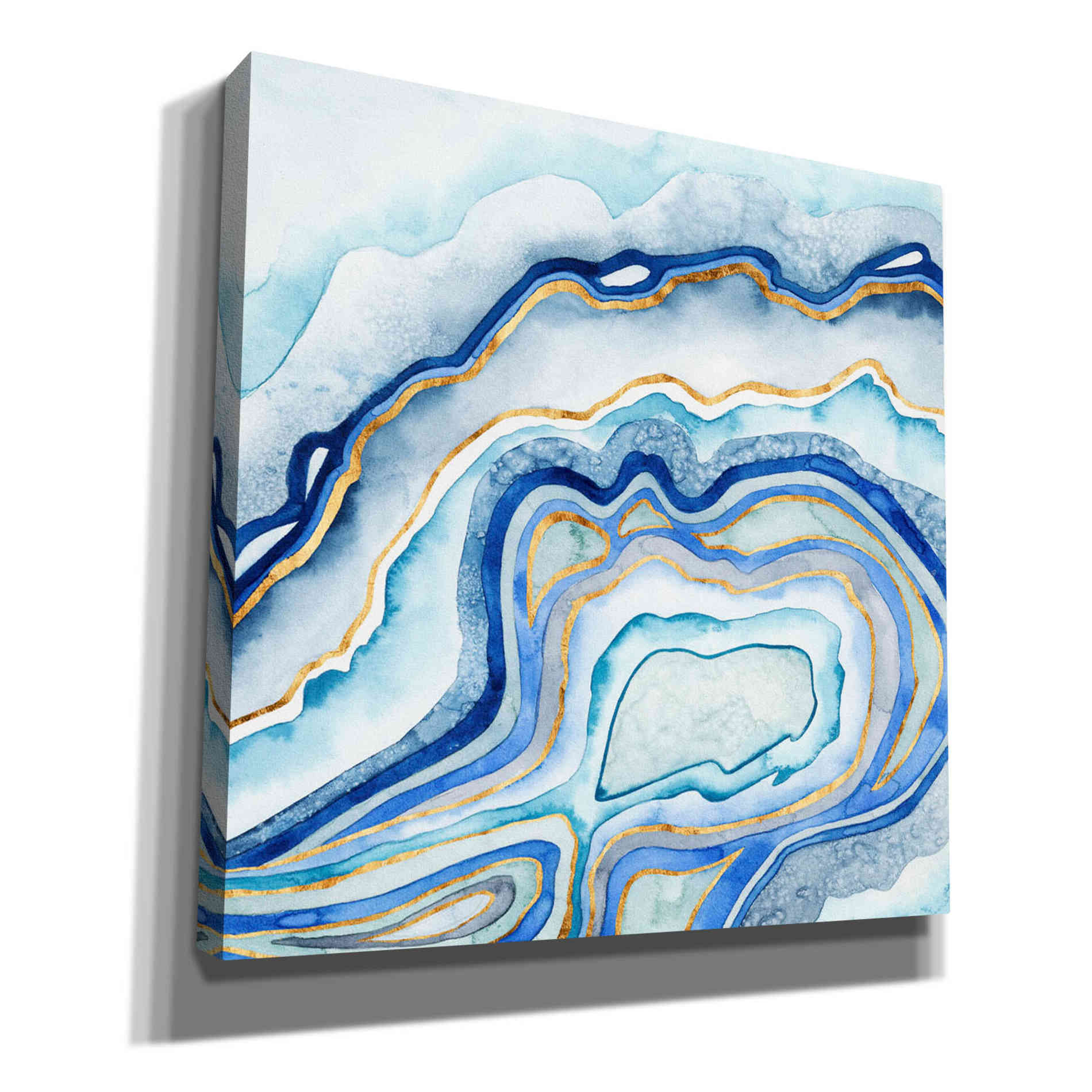 'Cobalt Agate II' by Grace Popp Canvas Wall Art