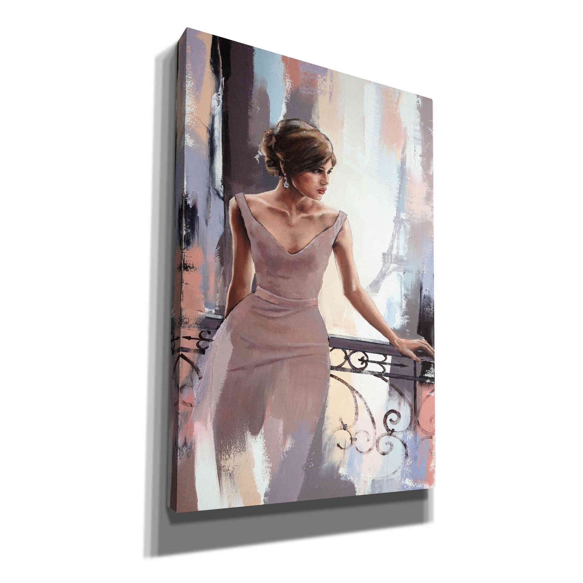 'Evening in Paris' by Alexander Gunin, Canvas Wall Art,Size A Portrait
