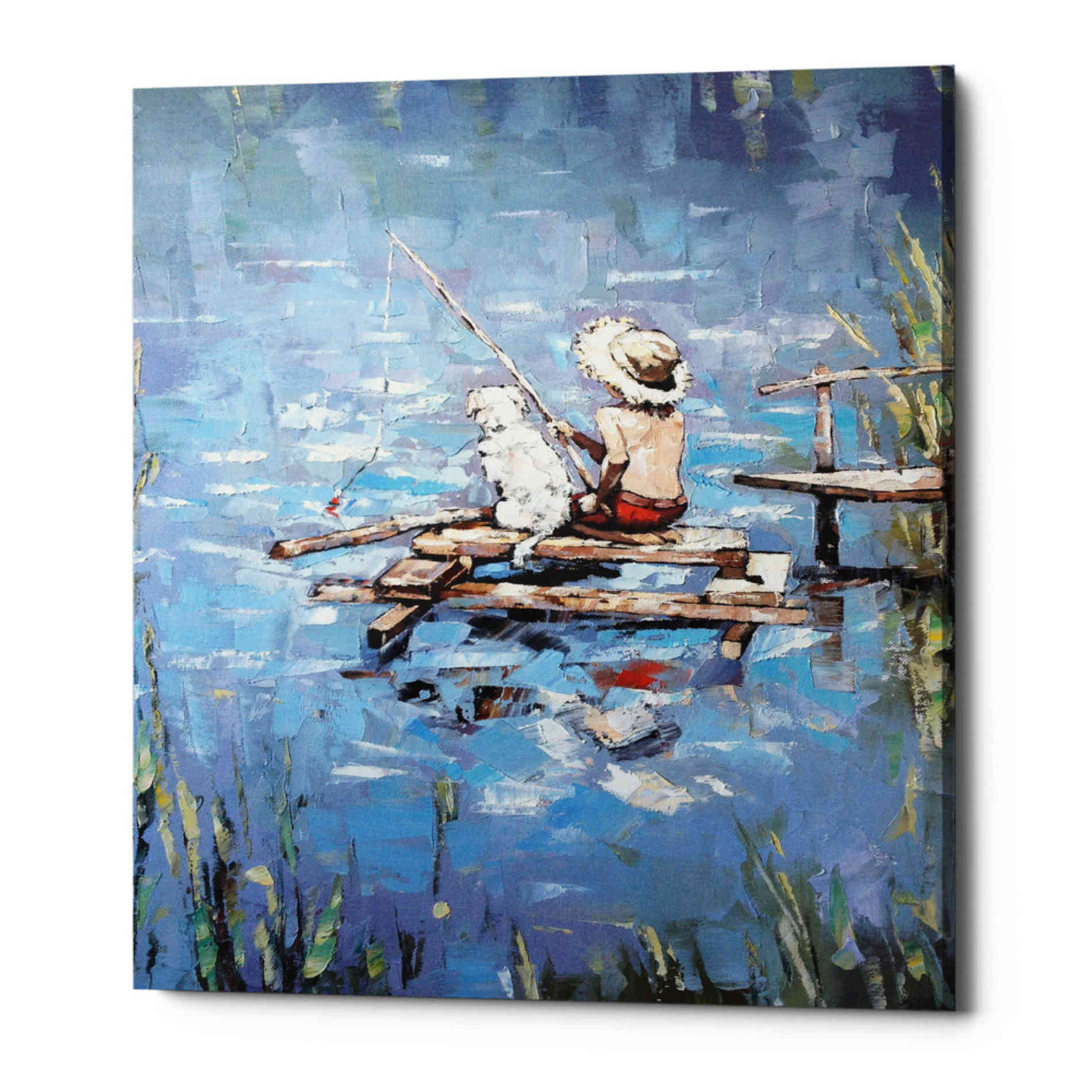 'Fishermen' by Alexander Gunin, Canvas Wall Art,Size C Portrait