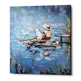 'Fishermen' by Alexander Gunin, Canvas Wall Art,Size C Portrait