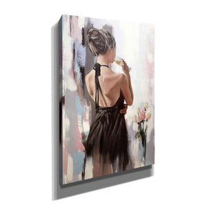 'Girl With Roses' by Alexander Gunin, Canvas Wall Art,Size A Portrait