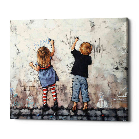 Image of 'Wall Graffiti' by Alexander Gunin, Canvas Wall Art,Size C Landscape