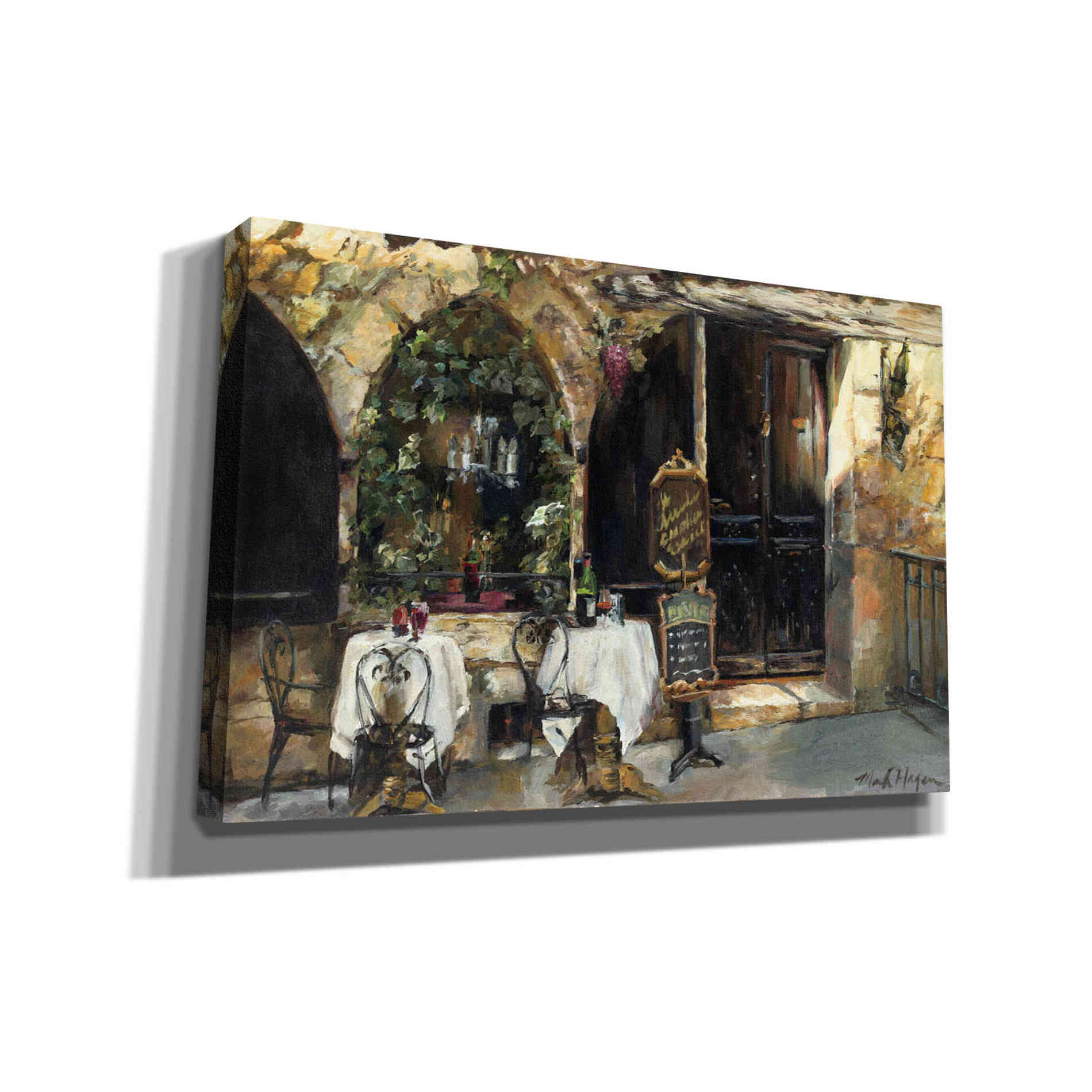 'Meeting at the Cafe' by Marilyn Hageman, Canvas Wall Art