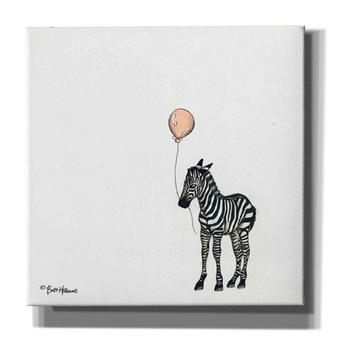Image of 'Nursery Zebra' by Britt Hallowell, Canvas Wall Art,Size 1 Square
