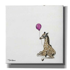 'Nursery Giraffe' by Britt Hallowell, Canvas Wall Art,Size 1 Square