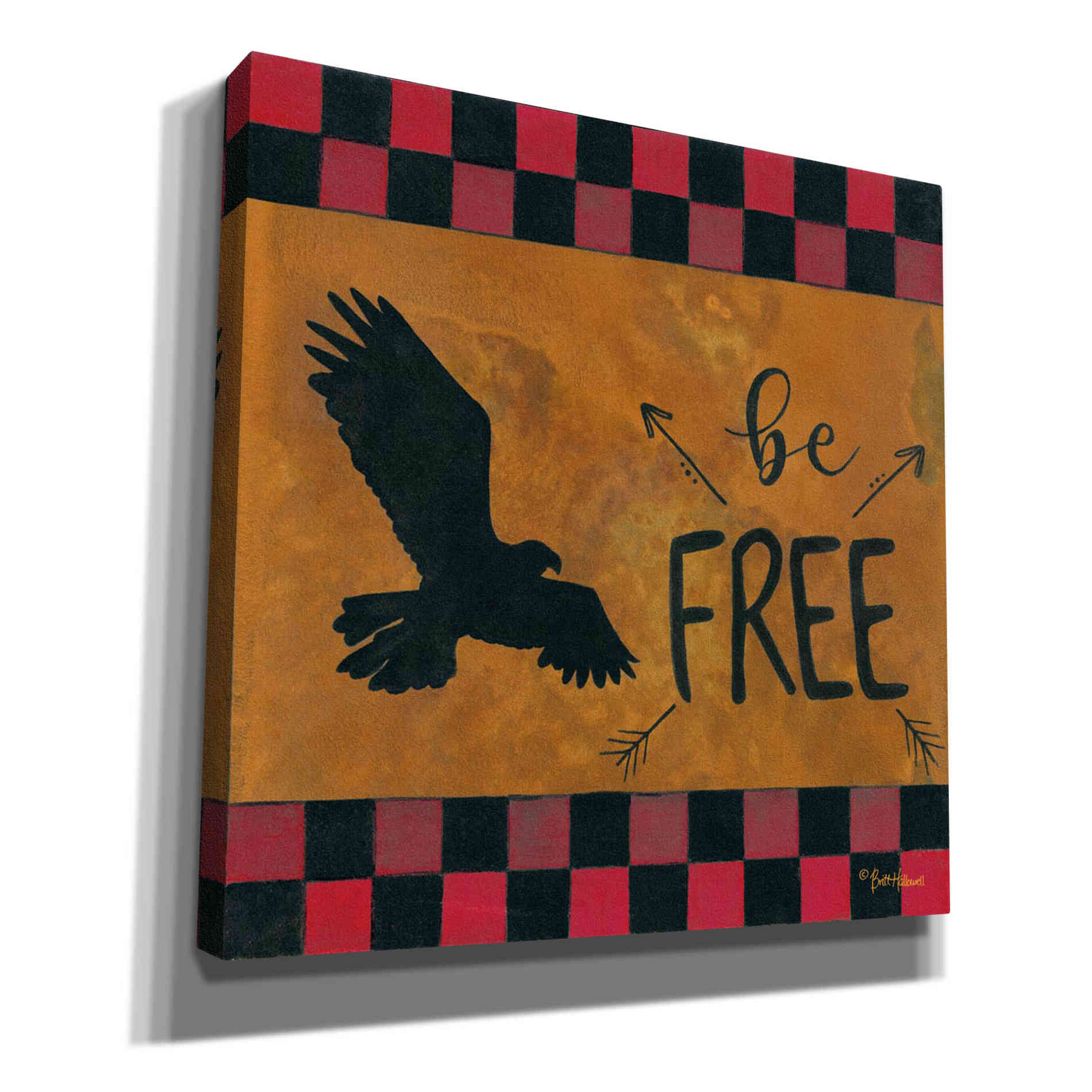 'Be Free' by Britt Hallowell, Canvas Wall Art,Size 1 Square