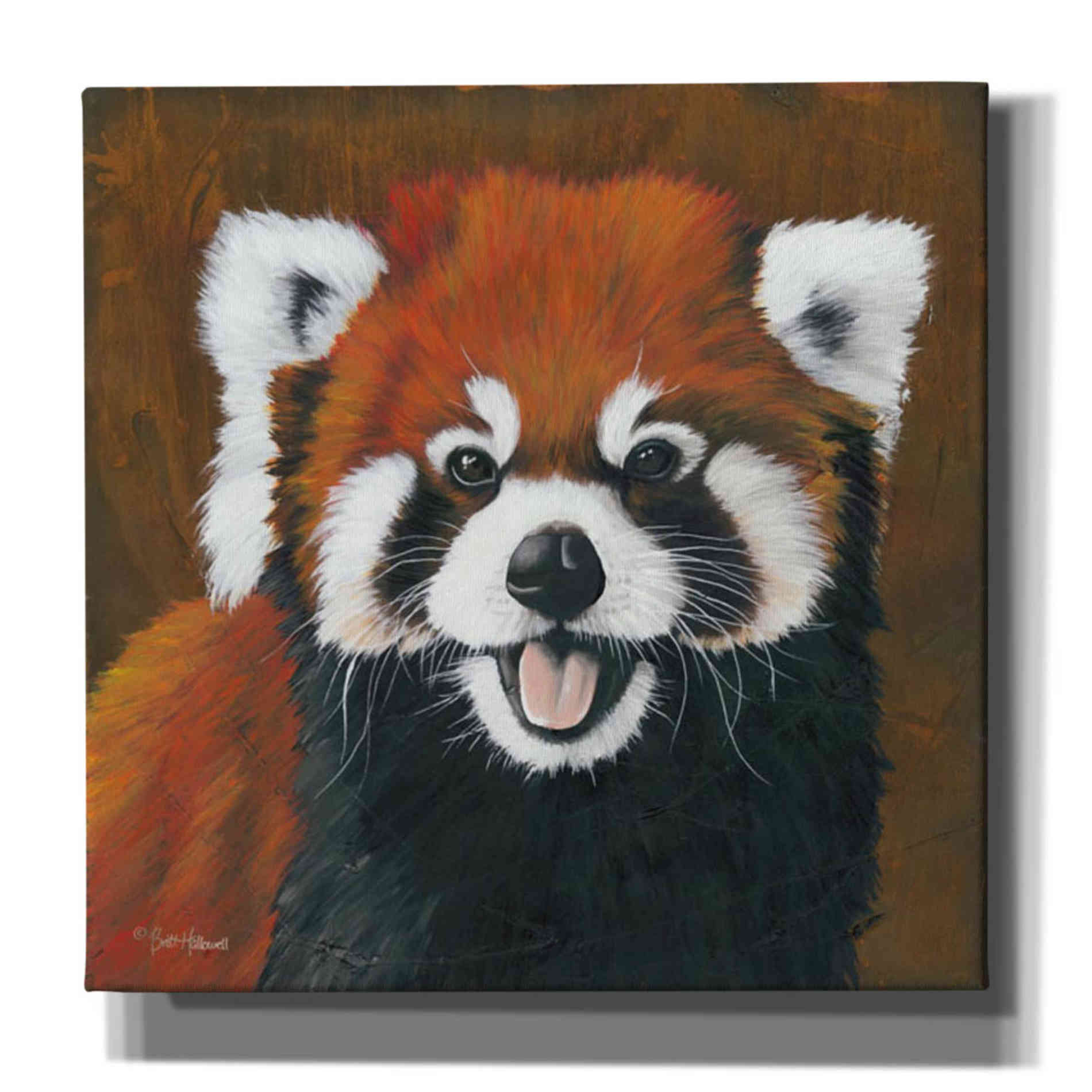 'Red' by Britt Hallowell, Canvas Wall Art,Size 1 Square