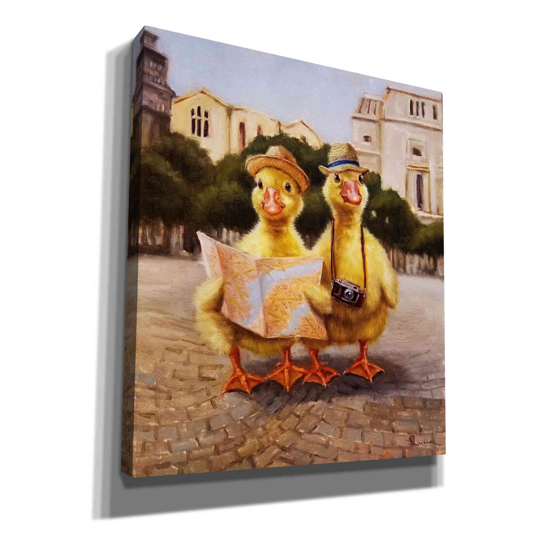 'Tourists' by Lucia Heffernan, Canvas Wall Art,Size C Portrait