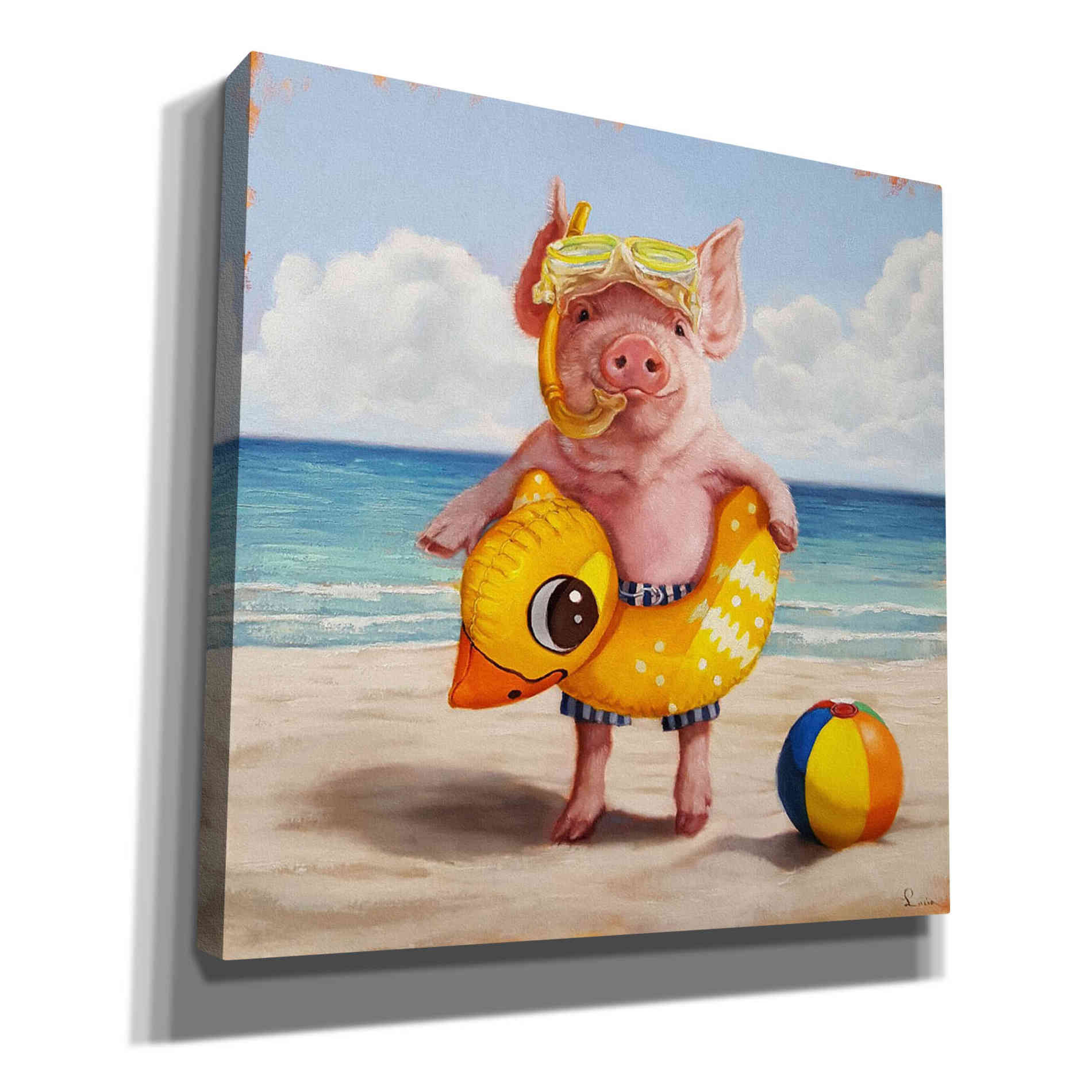 'Baked Ham' by Lucia Heffernan, Canvas Wall Art,Size 1 Square