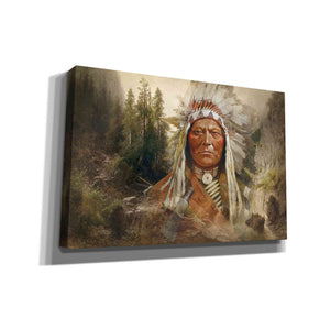 'Sitting Bull' by Steve Hunziker, Canvas Wall Art