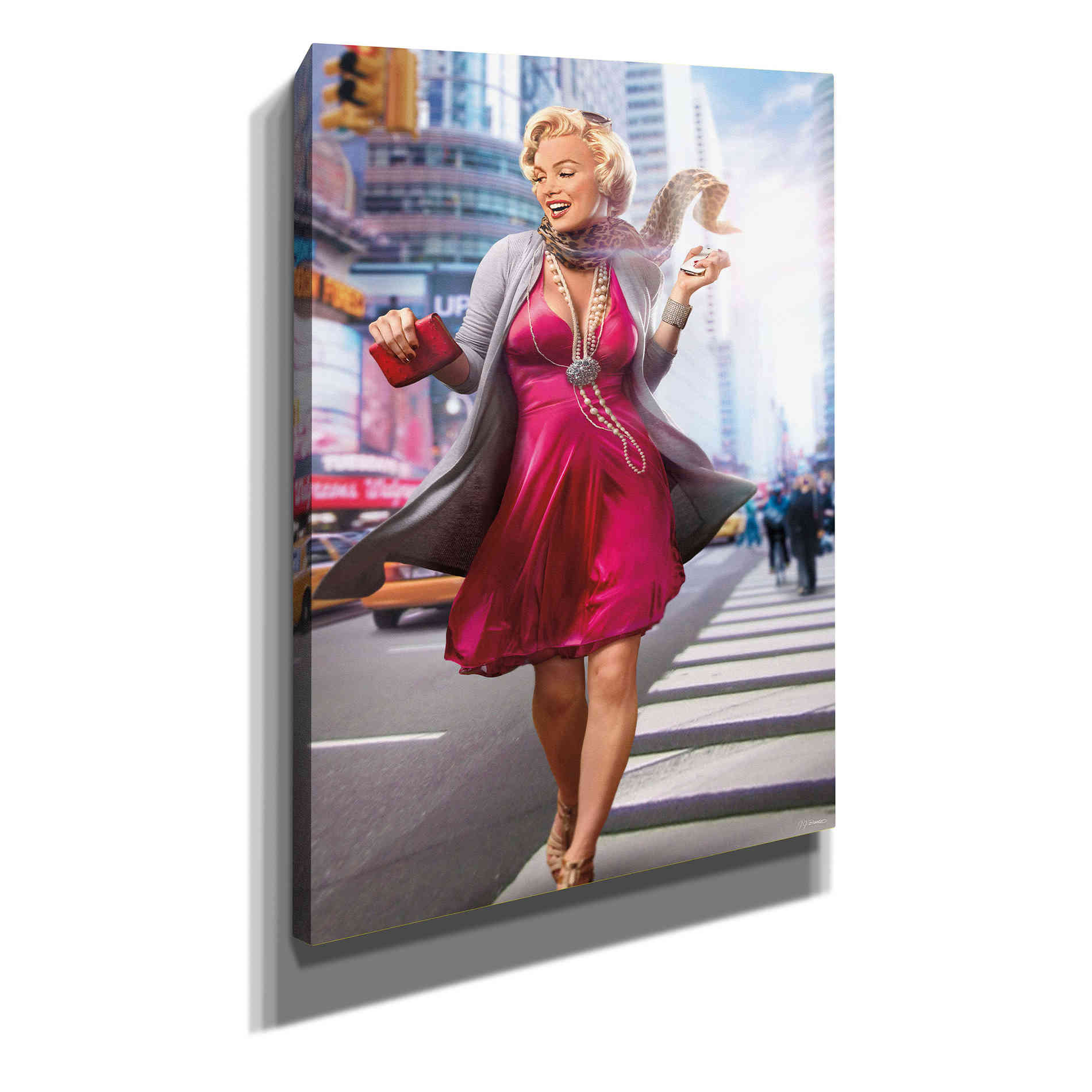 'Marilyn in the City' by JJ Brando Giclee Canvas Wall Art