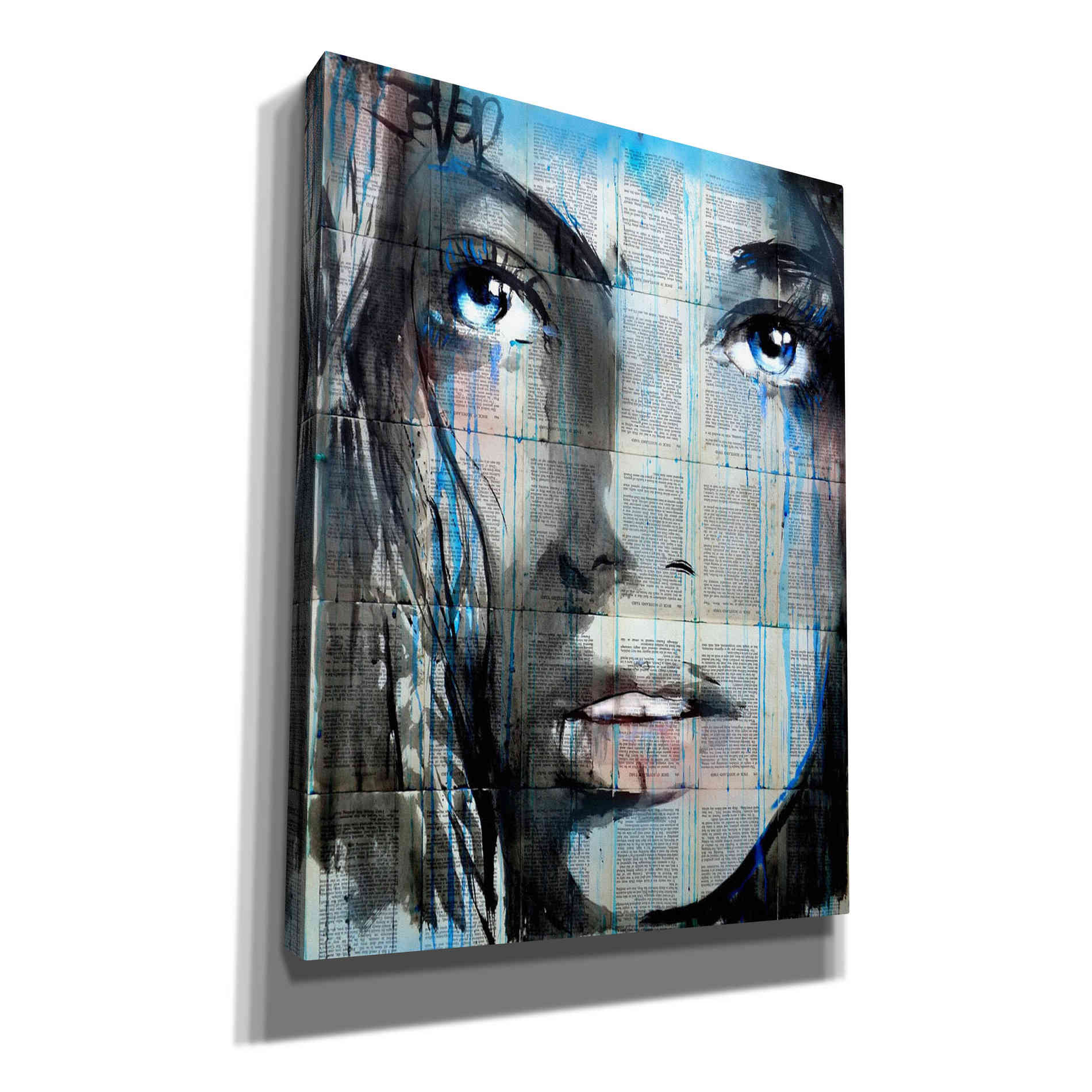 'Blue Sway' by Loui Jover, Canvas Wall Art,Size C Portrait