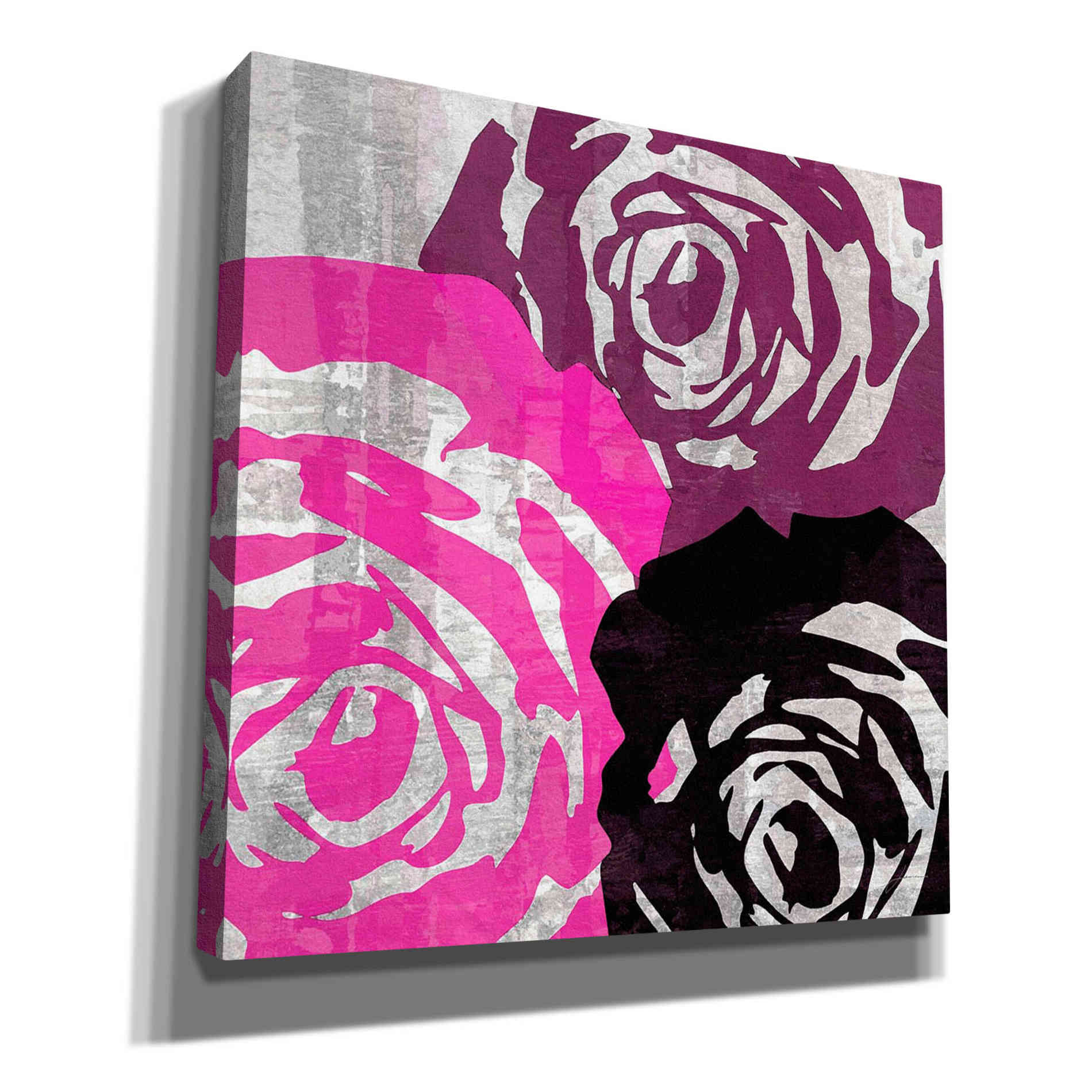 'Bloomer Squares V' by James Burghardt Giclee Canvas Wall Art