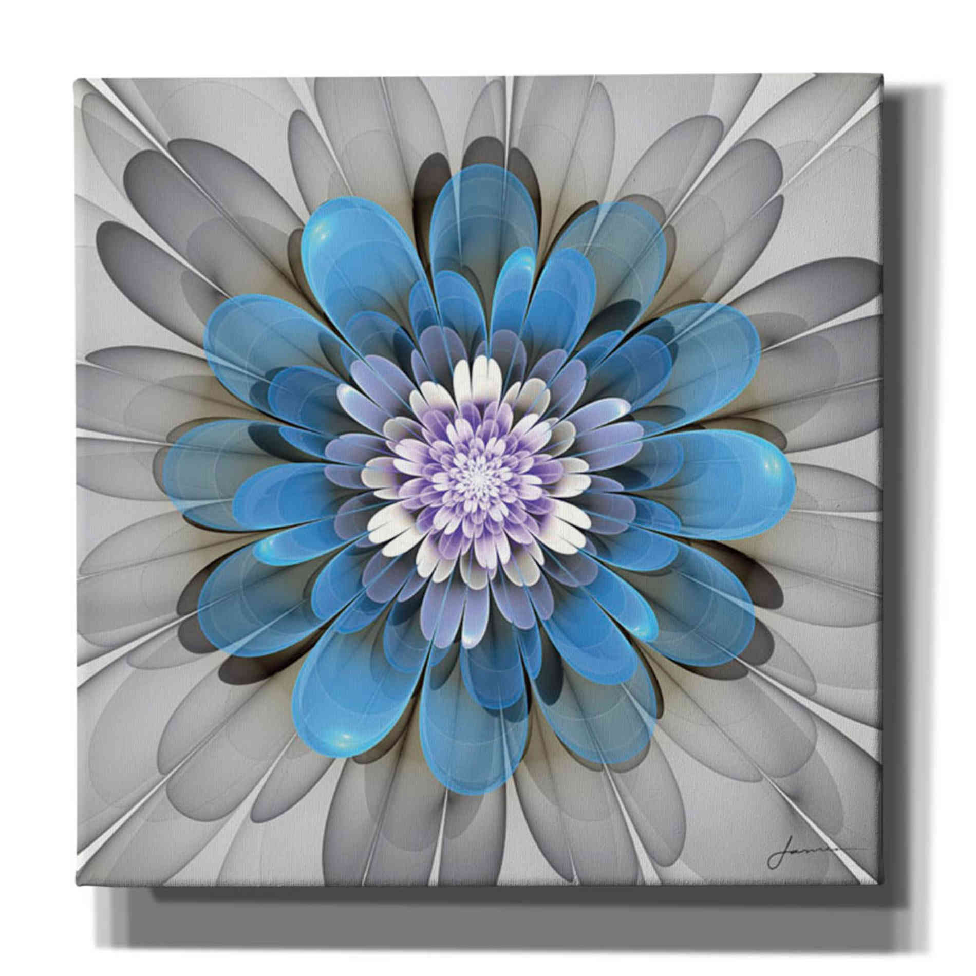 'Fractal Blooms III' by James Burghardt Giclee Canvas Wall Art