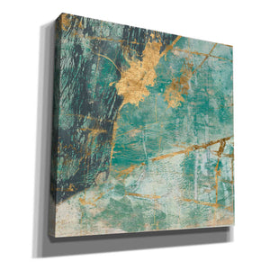 'Teal Lace I' by Jennifer Goldberger Giclee Canvas Wall Art