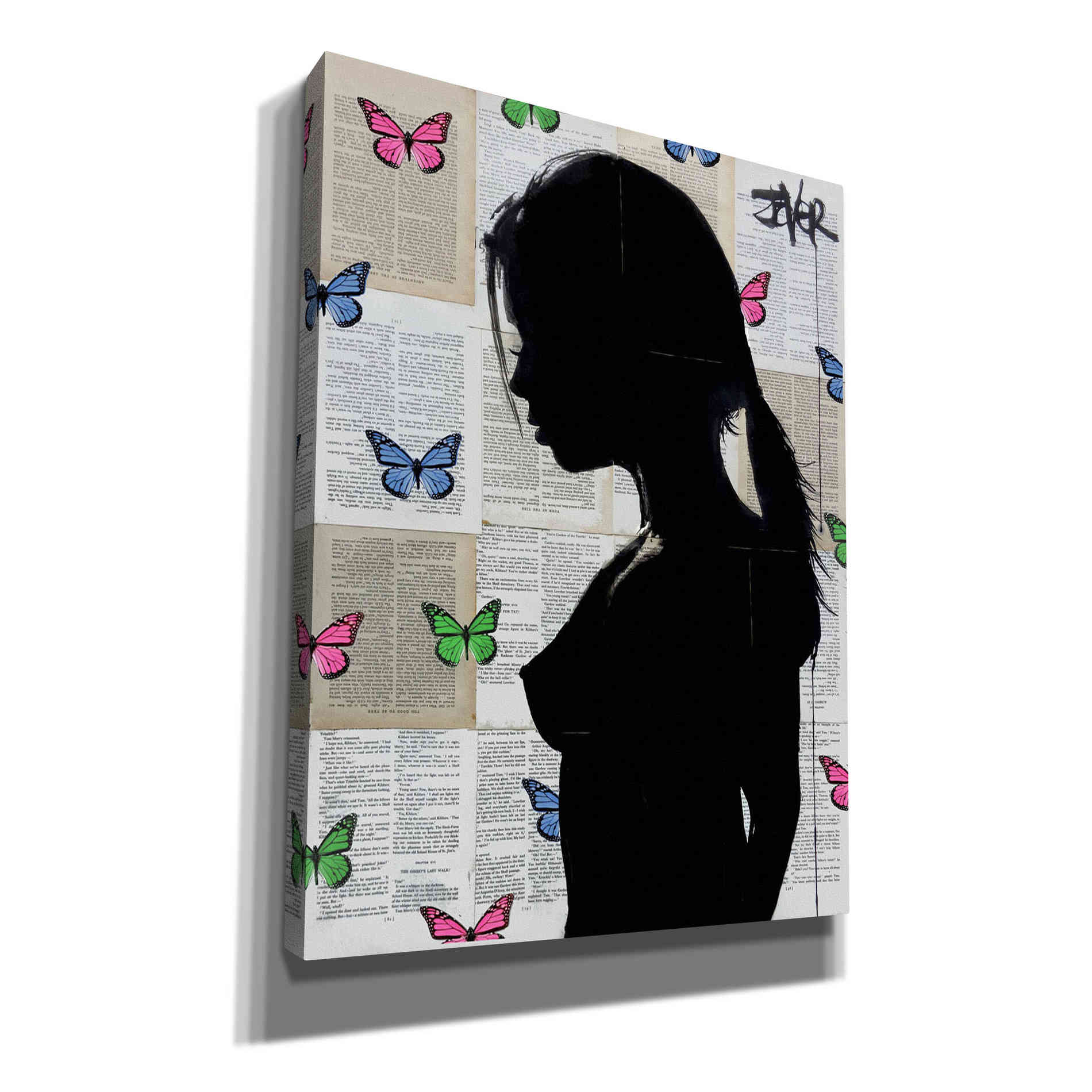 'Butterfly Tide' by Loui Jover, Canvas Wall Art