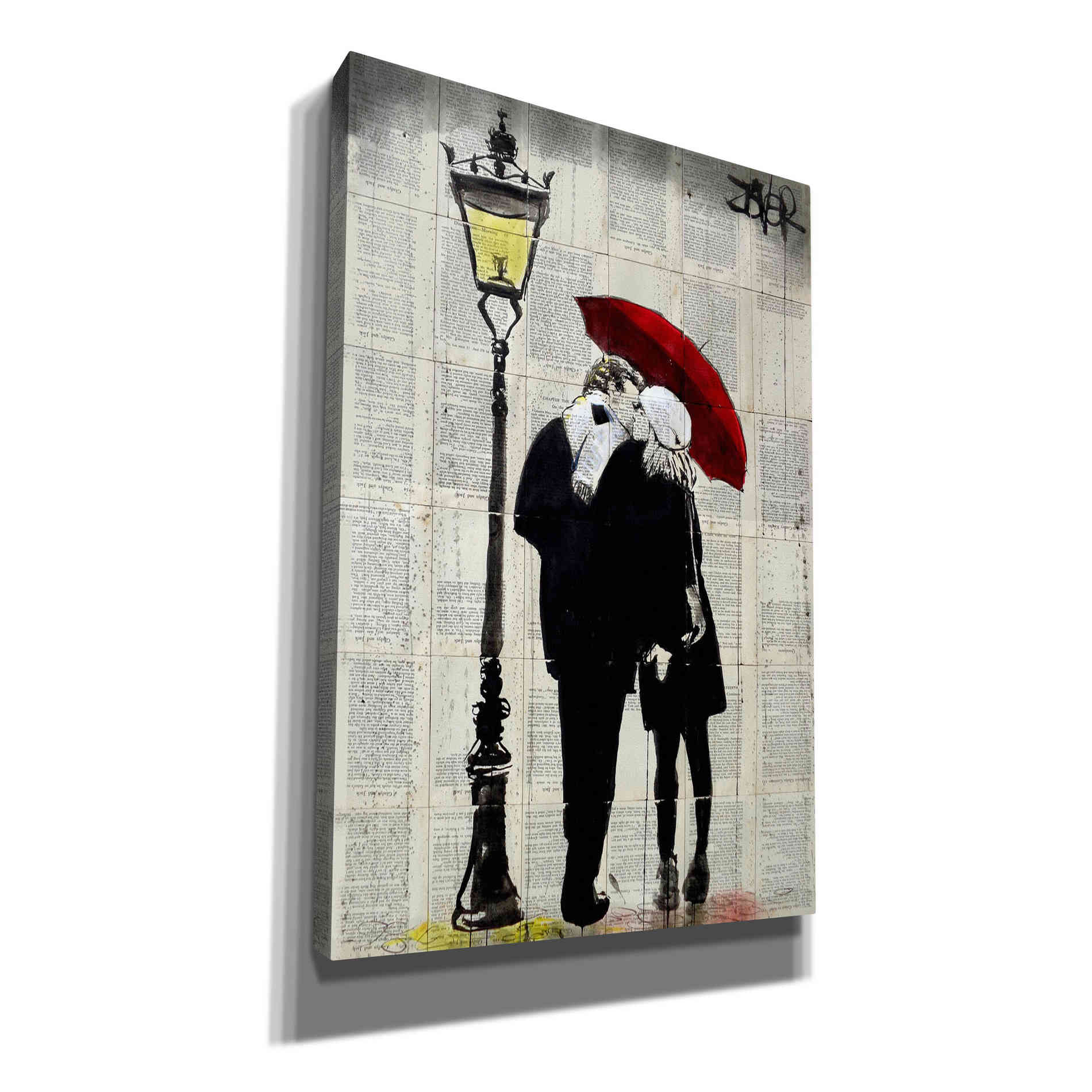 'Lamp Lovers' by Loui Jover, Canvas Wall Art