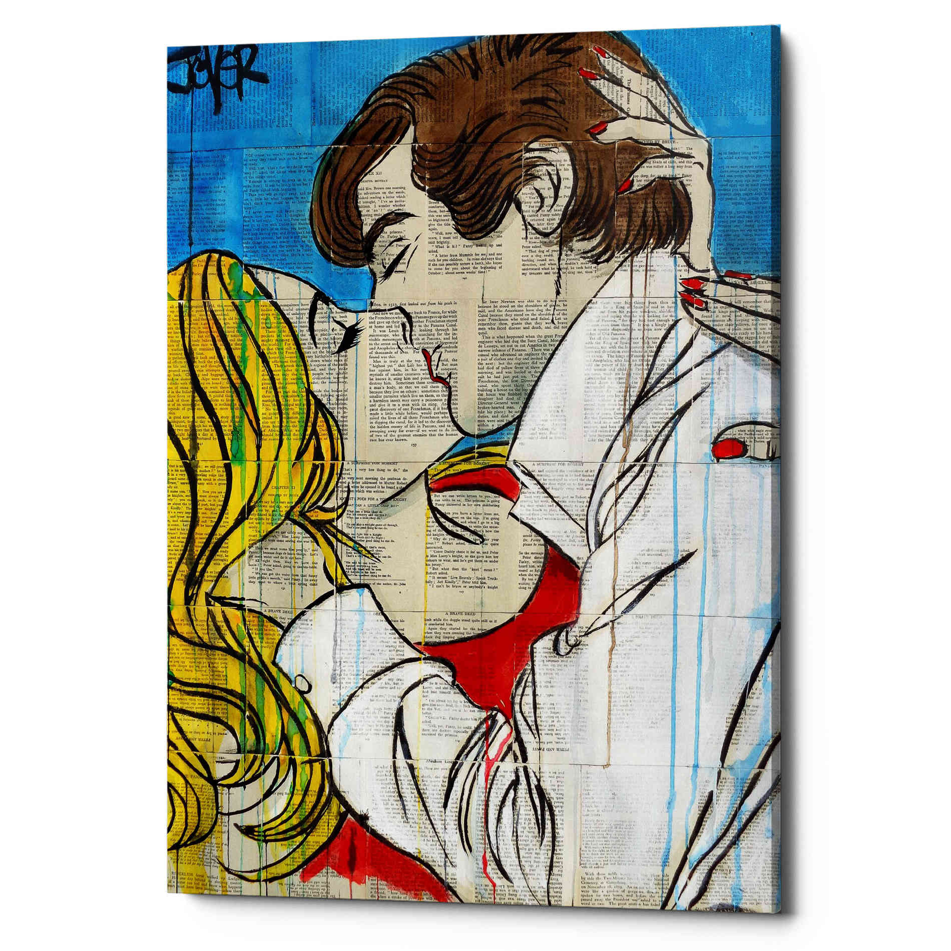 'Pop Romantics' by Loui Jover, Canvas Wall Art