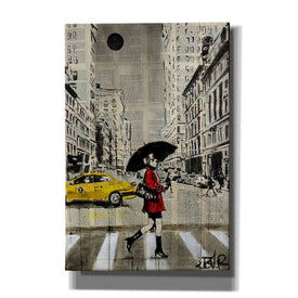 'Red Coat' by Loui Jover, Canvas Wall Art