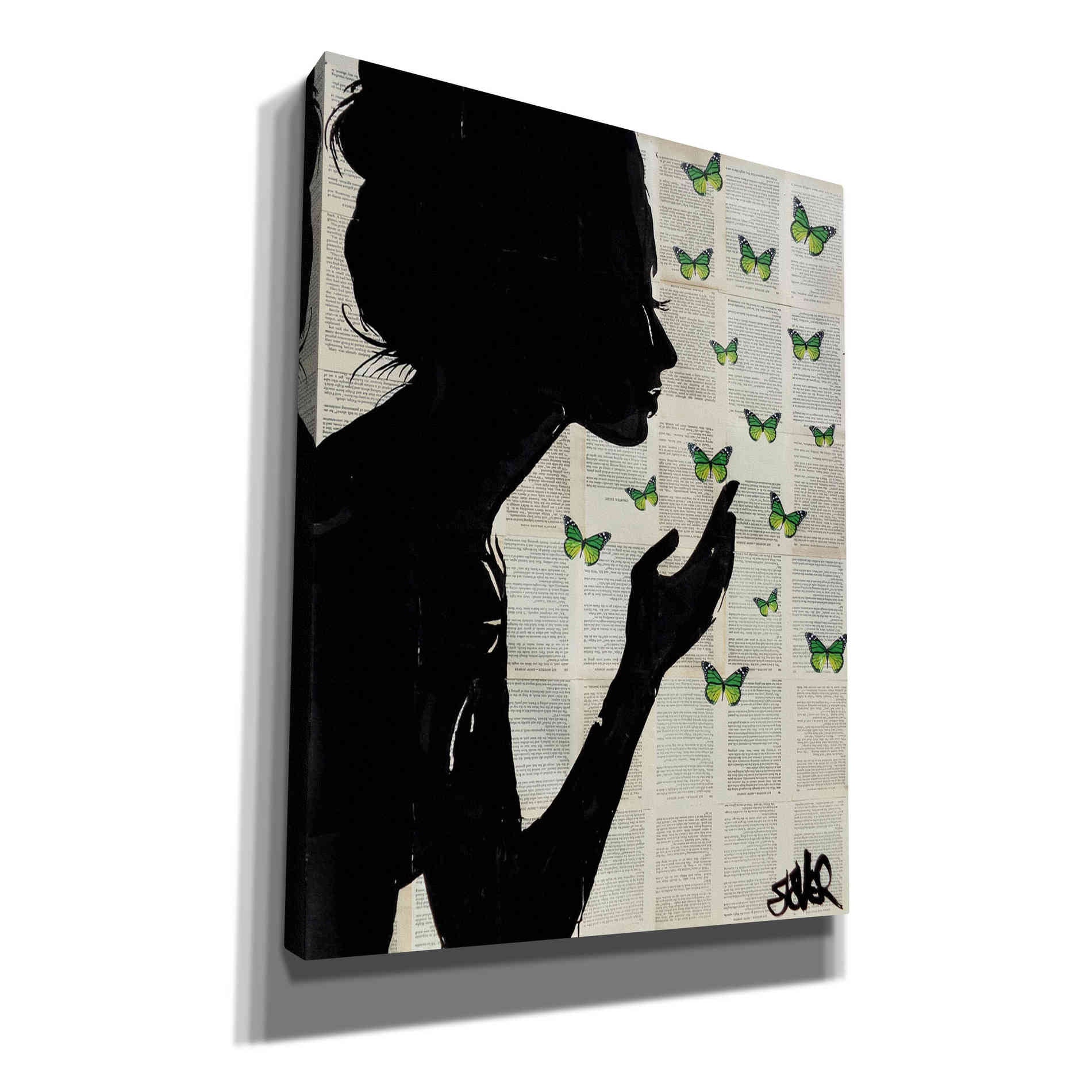 'Simplicity Green' by Loui Jover, Canvas Wall Art