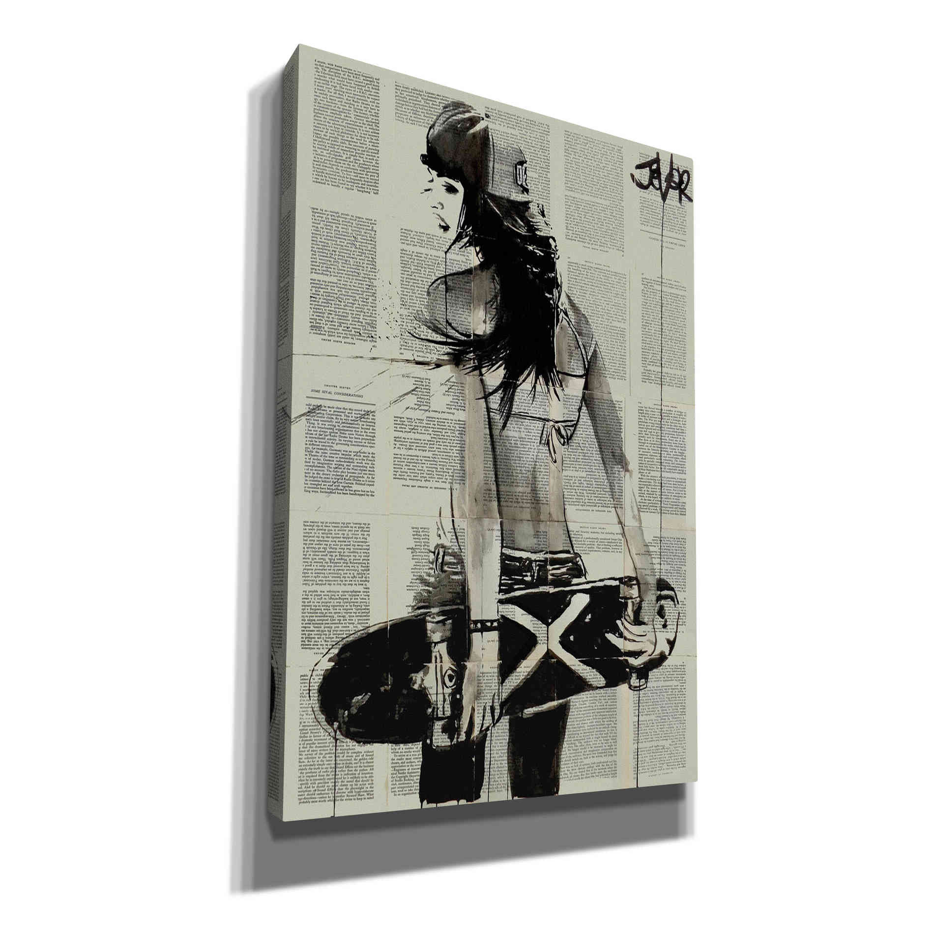 'Sk8Ter Gurl' by Loui Jover, Canvas Wall Art