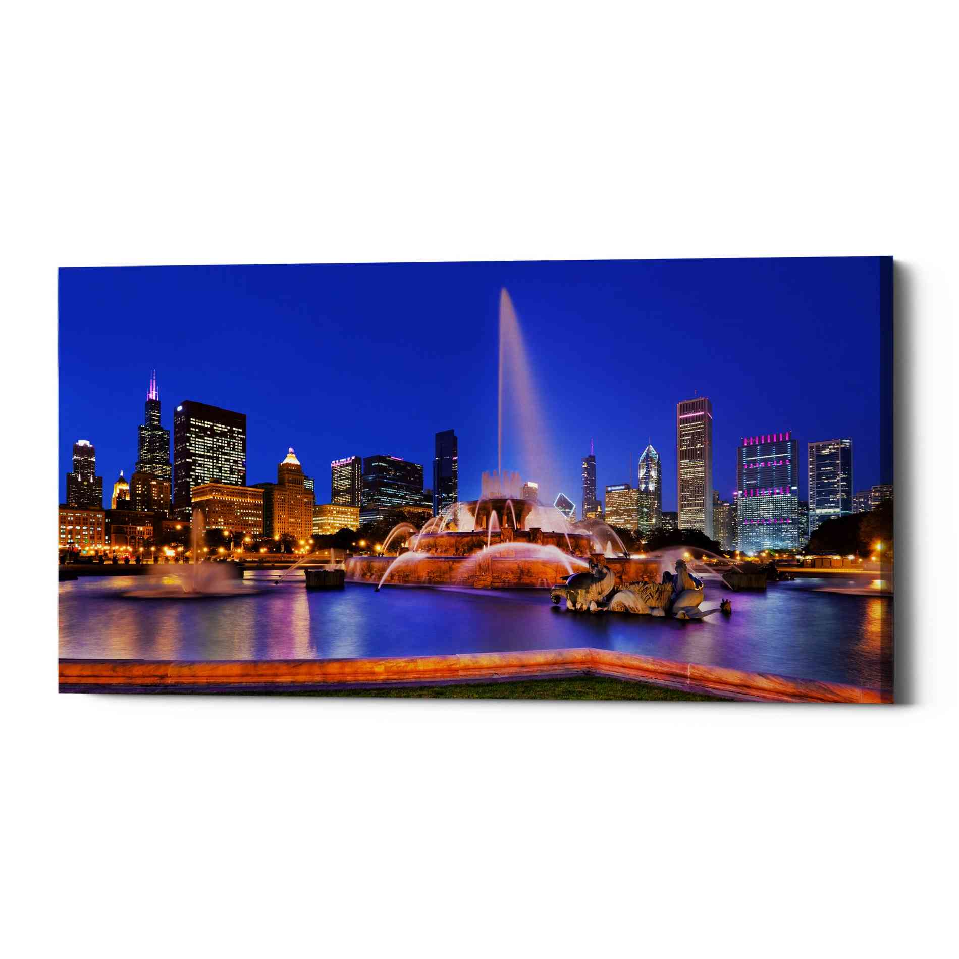 'Buckingham Fountain Pano,' Canvas Wall Art