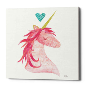 'Unicorn Magic I Heart Sq' by Melissa Averinos, Canvas Wall Art