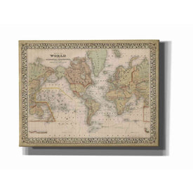 'Mitchell's World Map' by Mitchell Giclee Canvas Wall Art