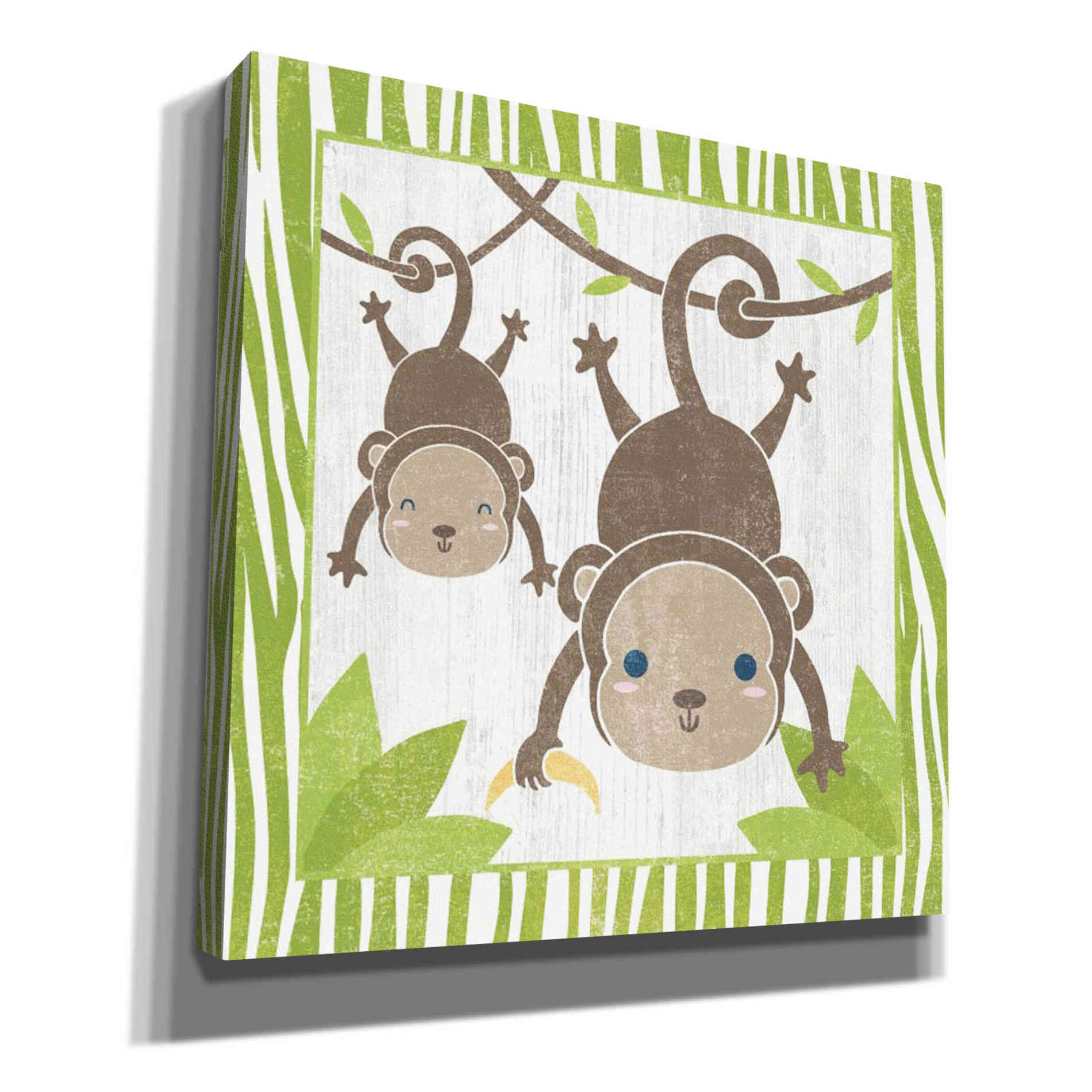 'Safari Fun Monkey' by Moira Hershey, Canvas Wall Art
