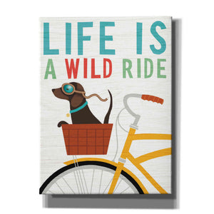 'Beach Bums Dachshund Bicycle I Life' by Michael Mullan, Canvas Wall Art