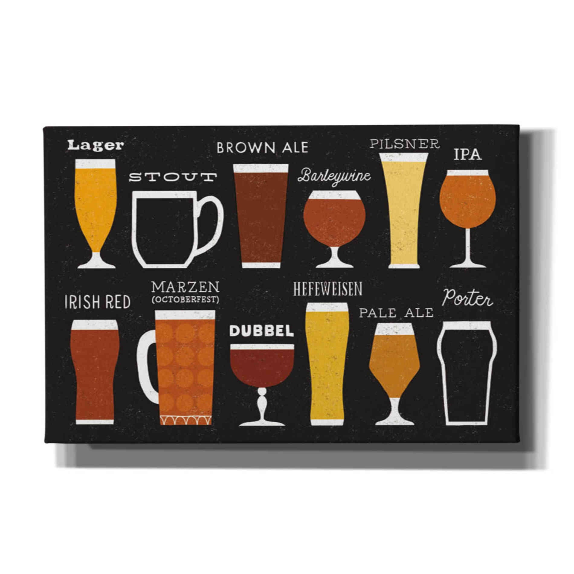 'Craft Beer List' by Michael Mullan, Canvas Wall Art