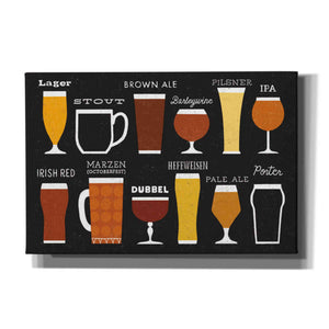 'Craft Beer List' by Michael Mullan, Canvas Wall Art