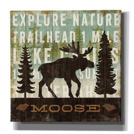 'Simple Living Moose' by Michael Mullan, Canvas Wall Art