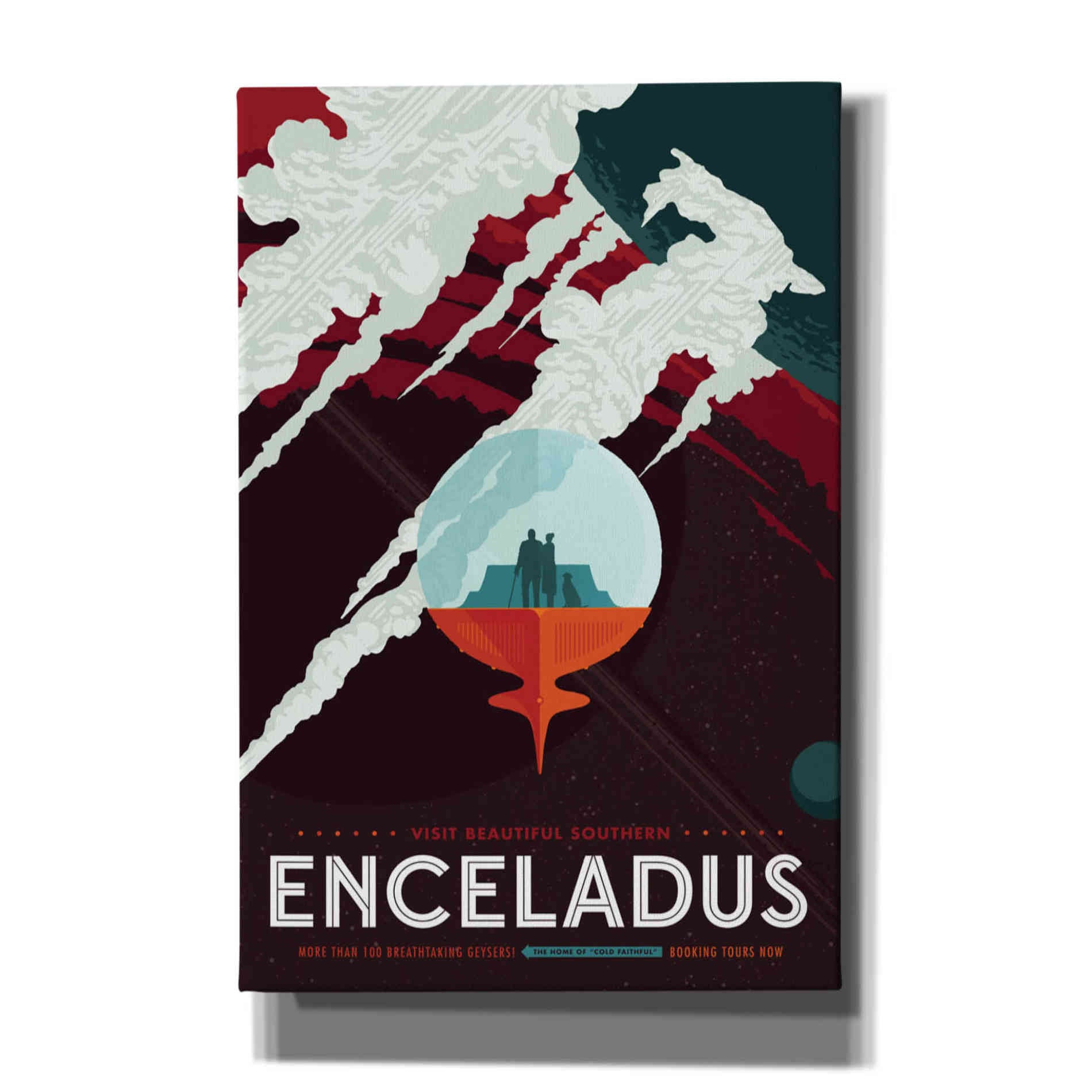 'Visions of the Future: Enceladus' Canvas Wall Art