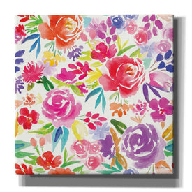 'Vibrant Floral Pattern' by Rachel Nieman, Canvas Wall Art,Size 1 Square