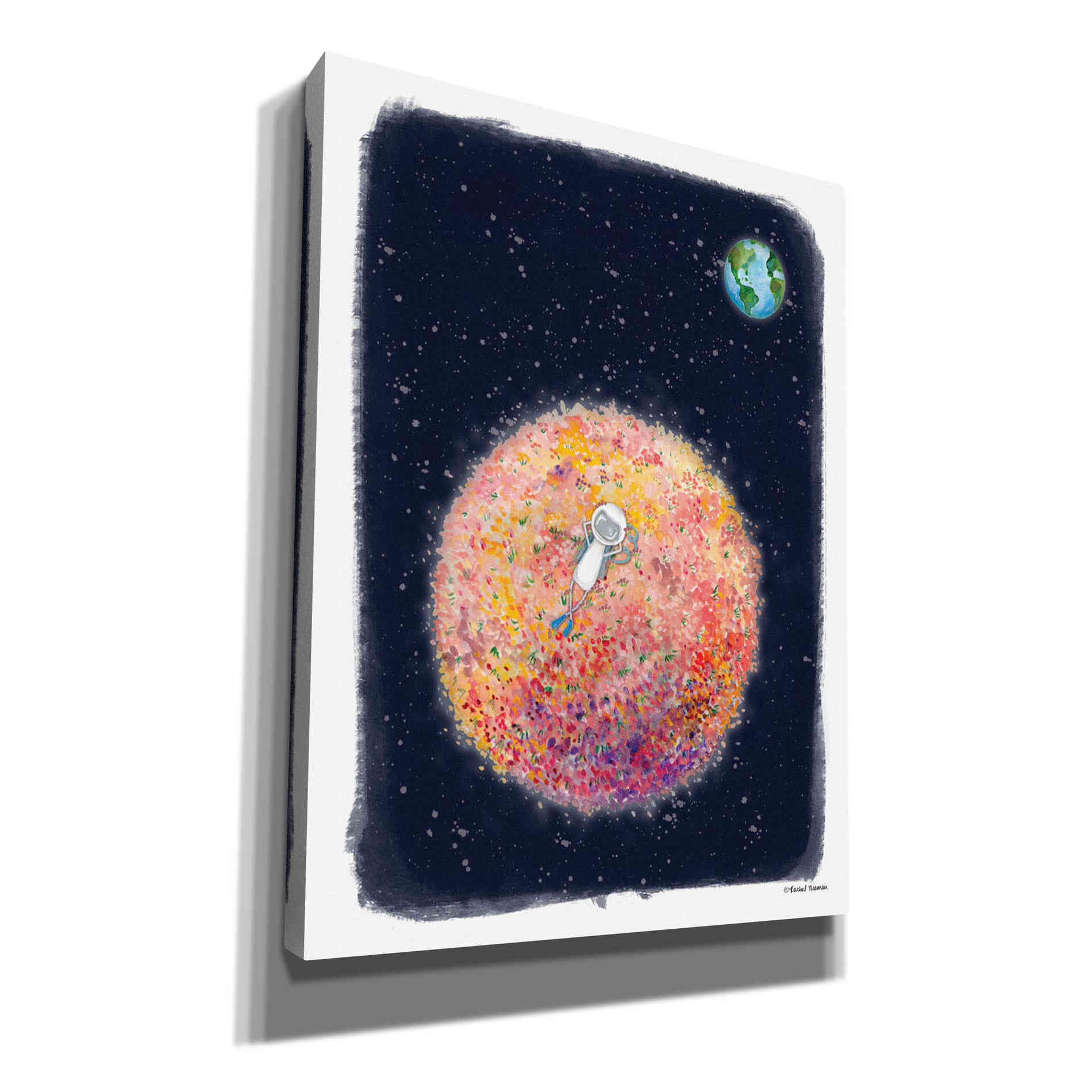 'Chillin on Moon' by Rachel Nieman, Canvas Wall Art,Size C Portrait