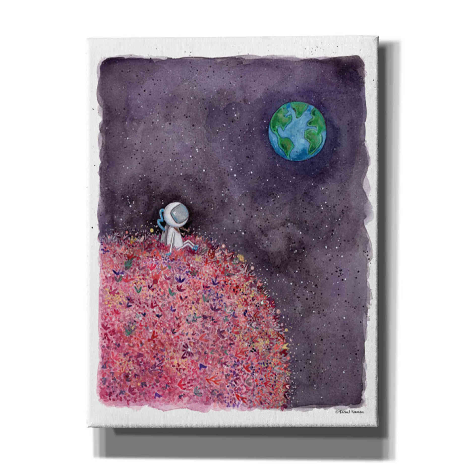 'Sitting on a Flower Moon' by Rachel Nieman, Canvas Wall Art,Size C Portrait