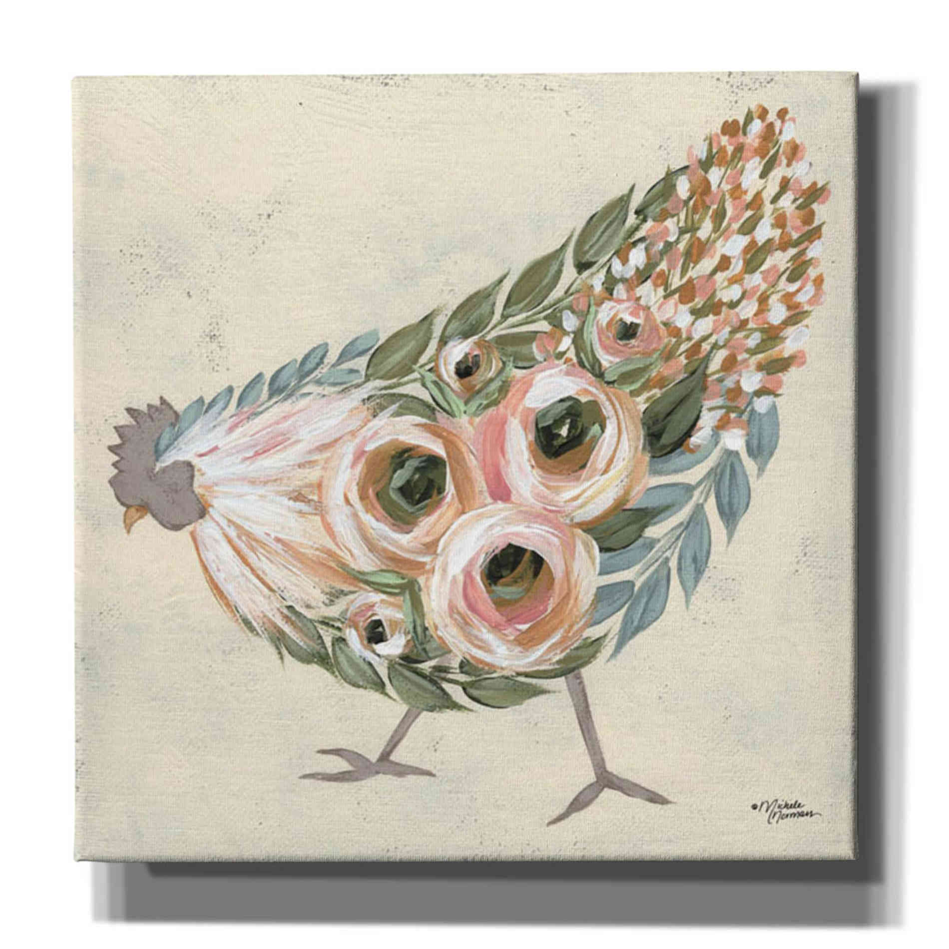 'Astrid the Hen' by Michele Norman, Canvas Wall Art,Size 1 Sqaure