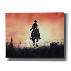 'Sunrise Rider' by Oscar Alvarez Pardo, Canvas Wall Art