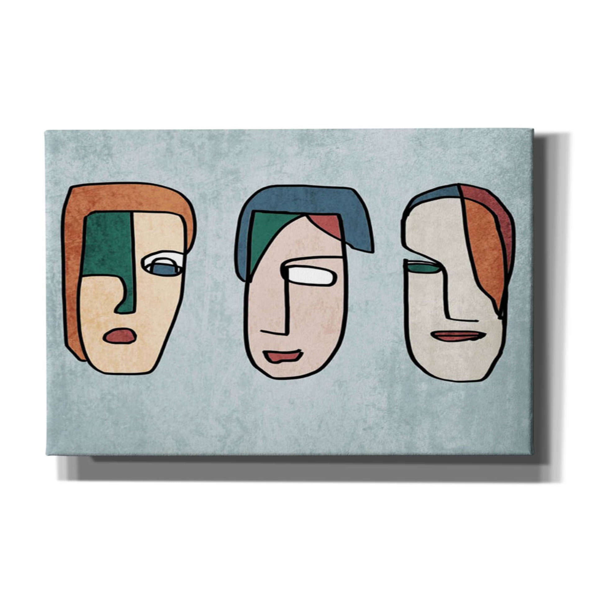 'FACES LINE ART 2' by Irena Orlov, Canvas Wall Art