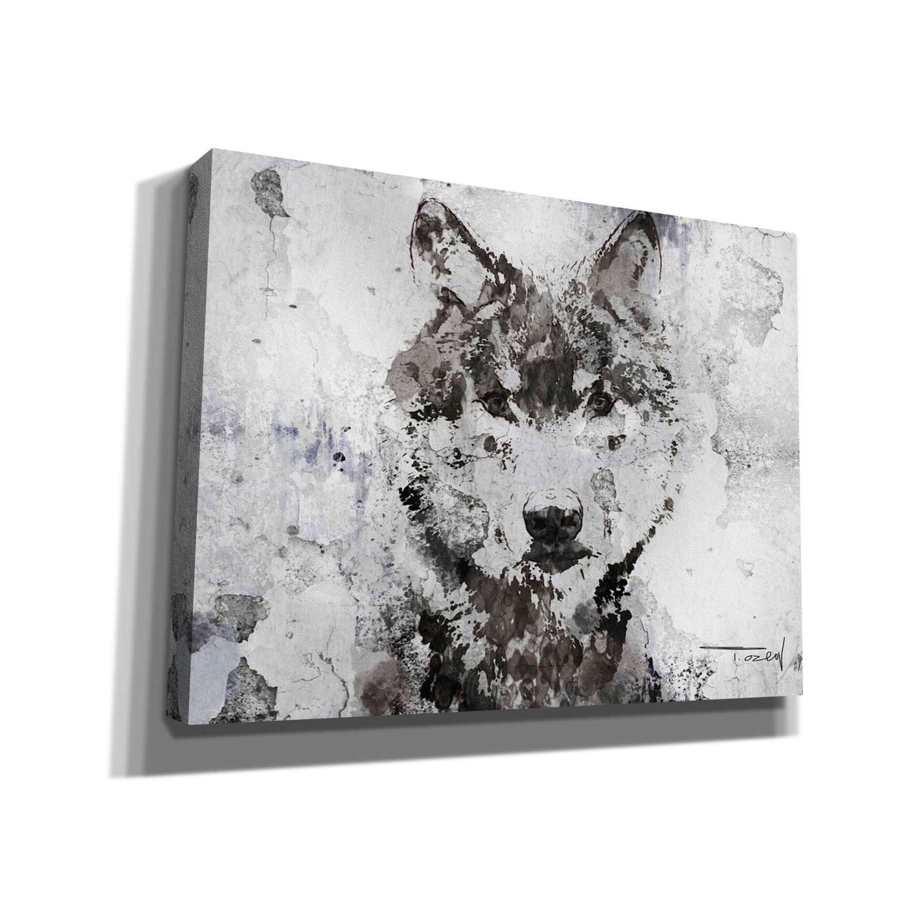 'Rustic Wolf Portrait 3' by Irena Orlov, Canvas Wall Art
