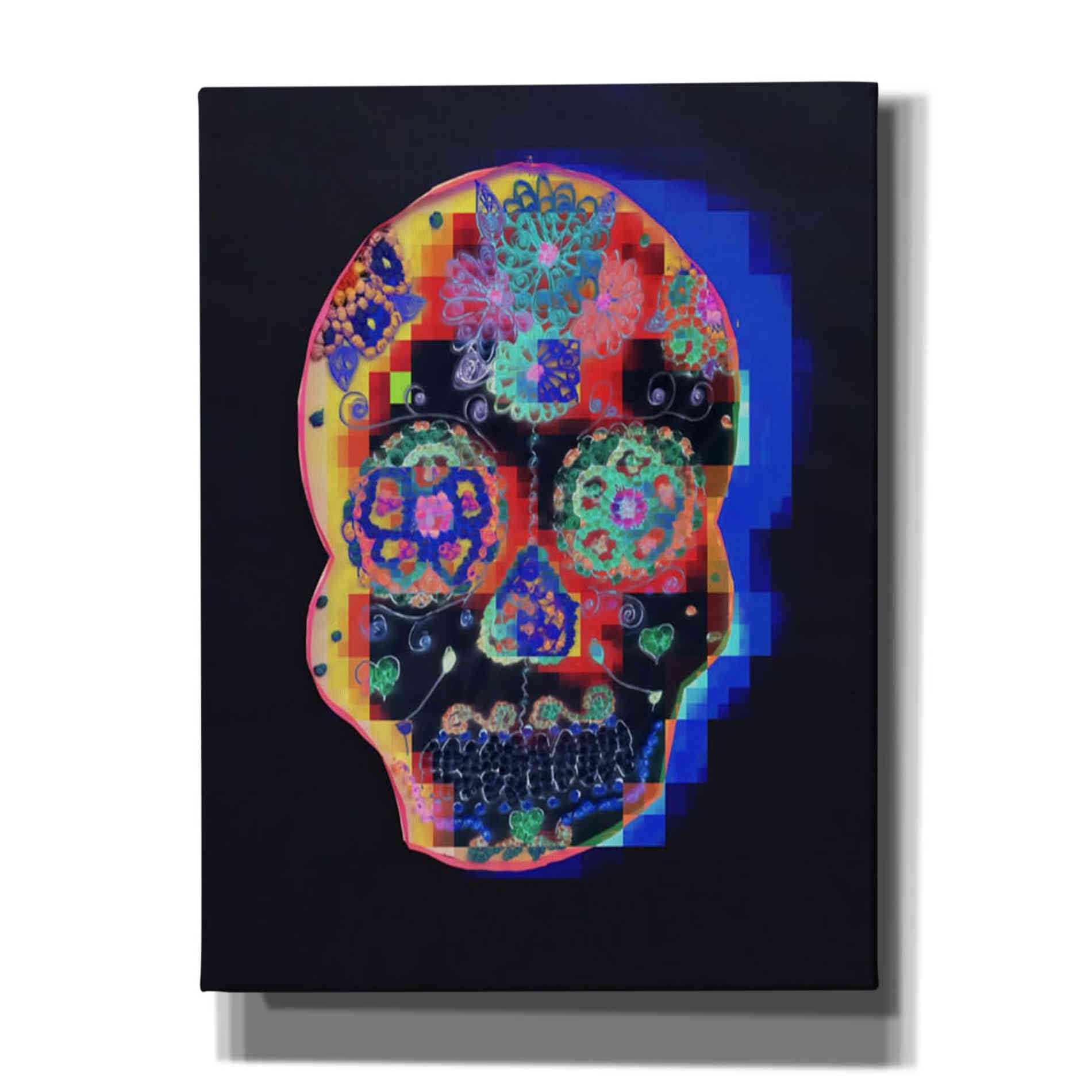 'Colorful Skull' by Irena Orlov, Canvas Wall Art