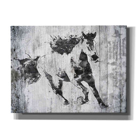 'Running Black Horse 1' by Irena Orlov, Canvas Wall Art