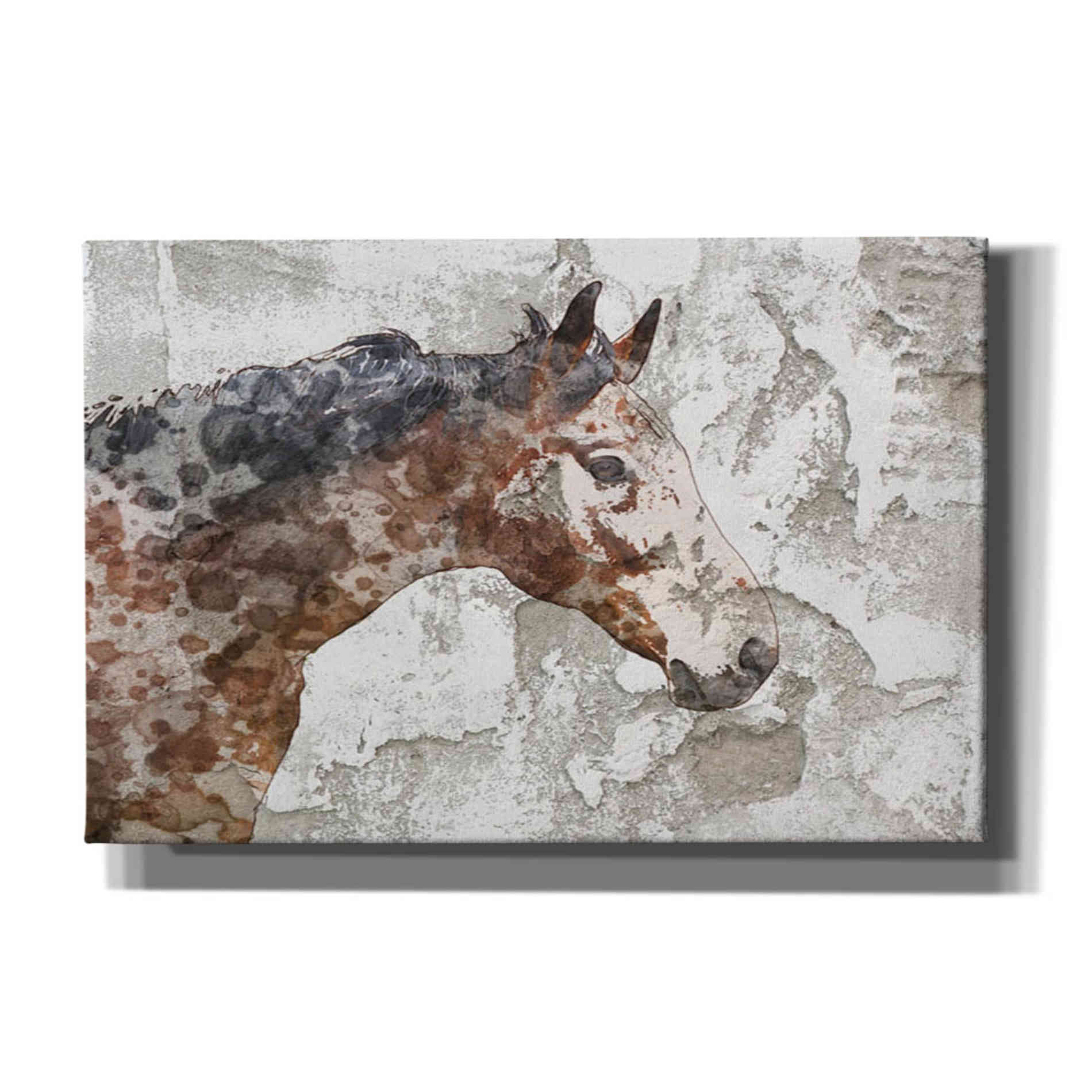 'Rustic Brown Horse' by Irena Orlov, Canvas Wall Art