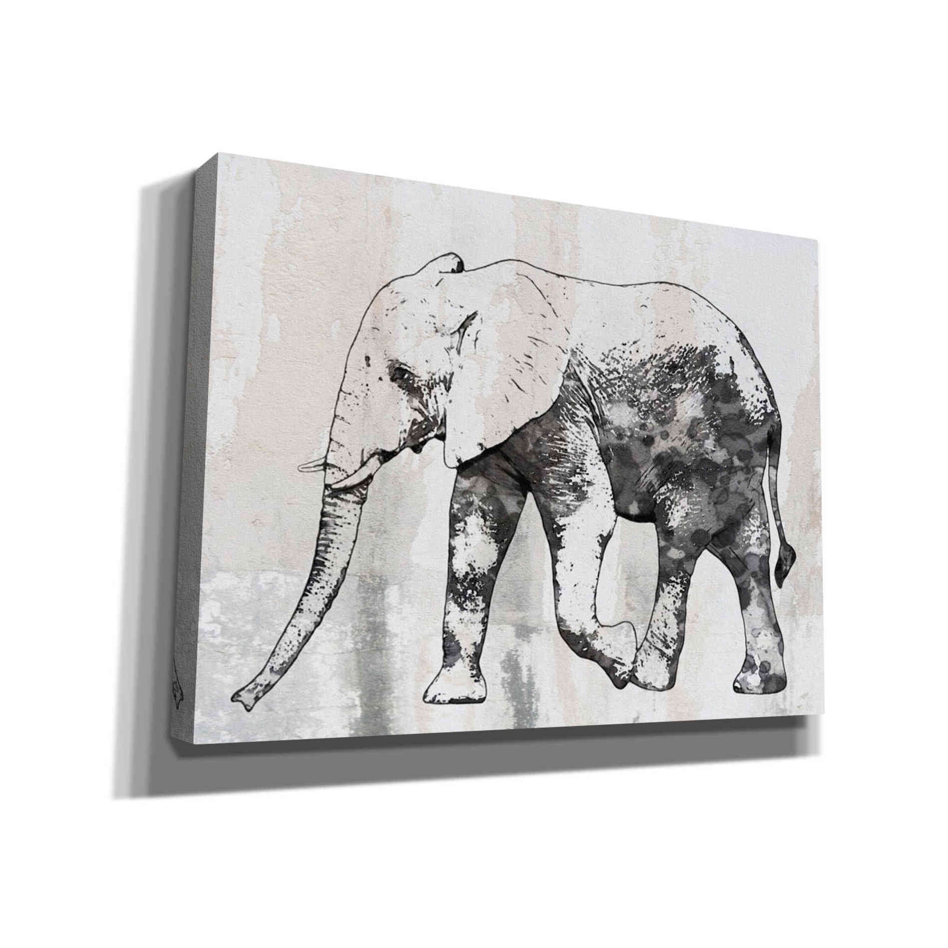 'Rustic Grey Elephant 2' by Irena Orlov, Canvas Wall Art