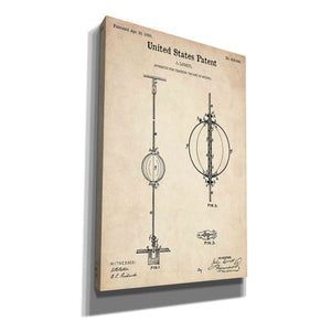 'Apparatus to Teach Boxing Blueprint Patent Parchment' Canvas Wall Art,Size A Portrait